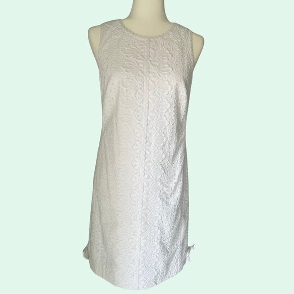 Lilly Pulitzer White Eyelet Melani Shift Dress NWT 6 - Picture 2 of 9